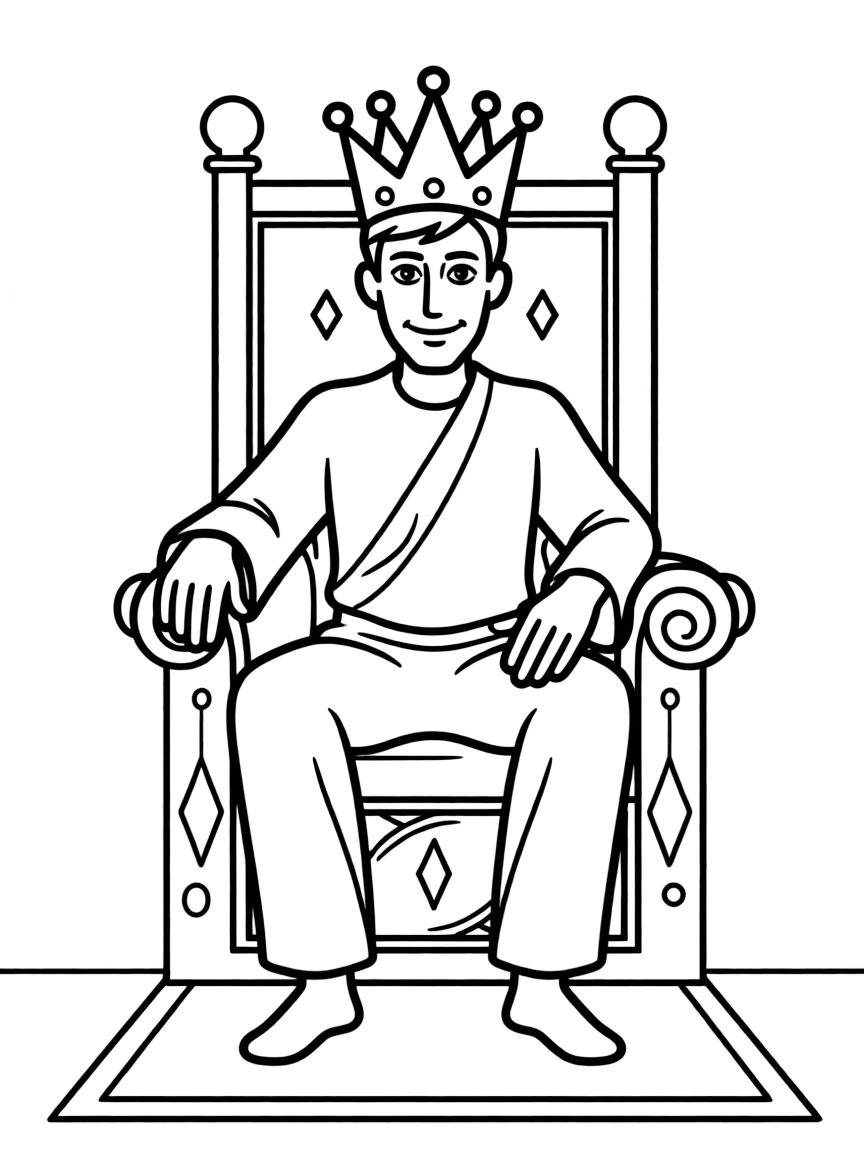 MrBeast sitting on a throne with a crown.