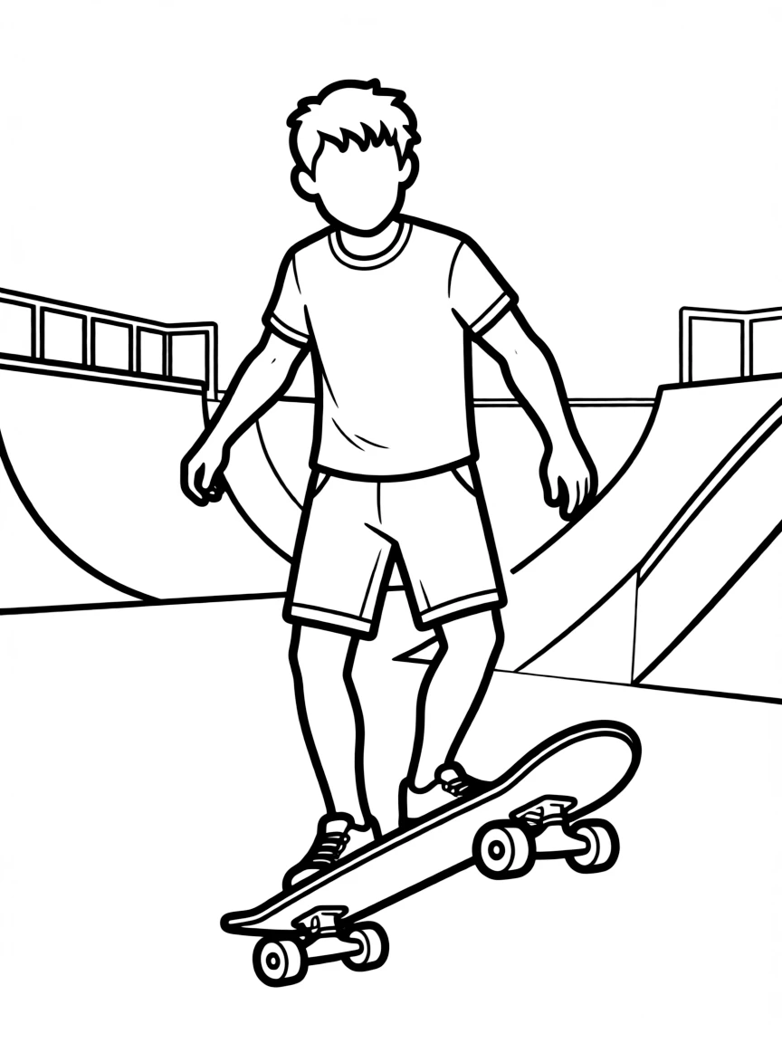 Taylor Lautner skateboarding at a skate park.