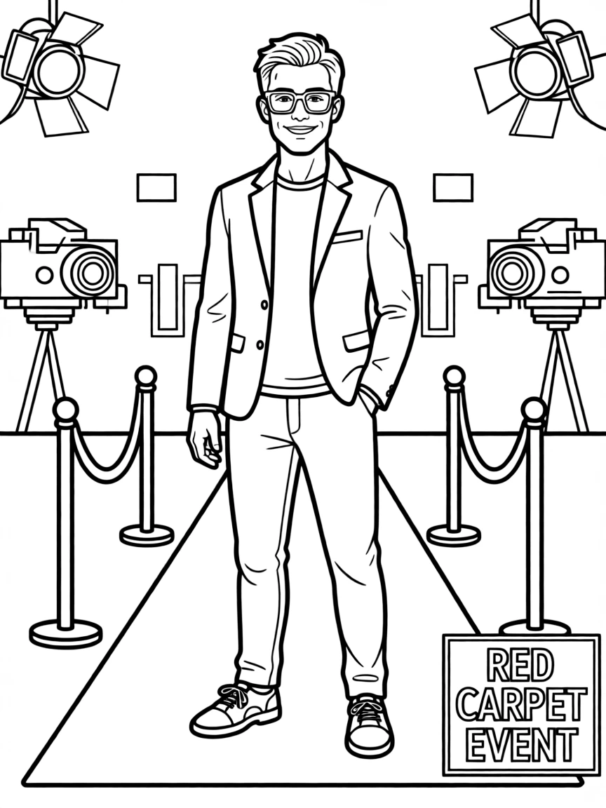 Timothée Chalamet posing with sunglasses and a cool outfit on the red carpet.