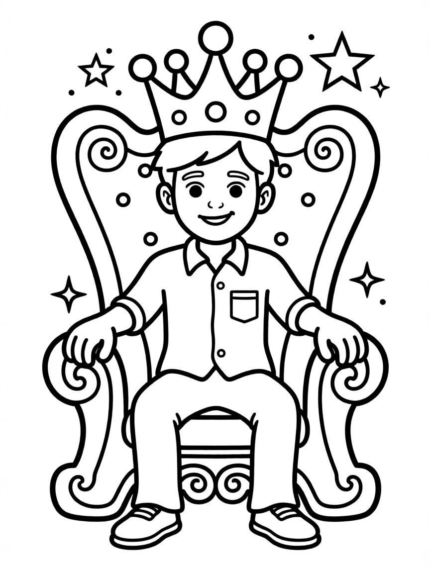 MrBeast sitting on a throne with a crown.