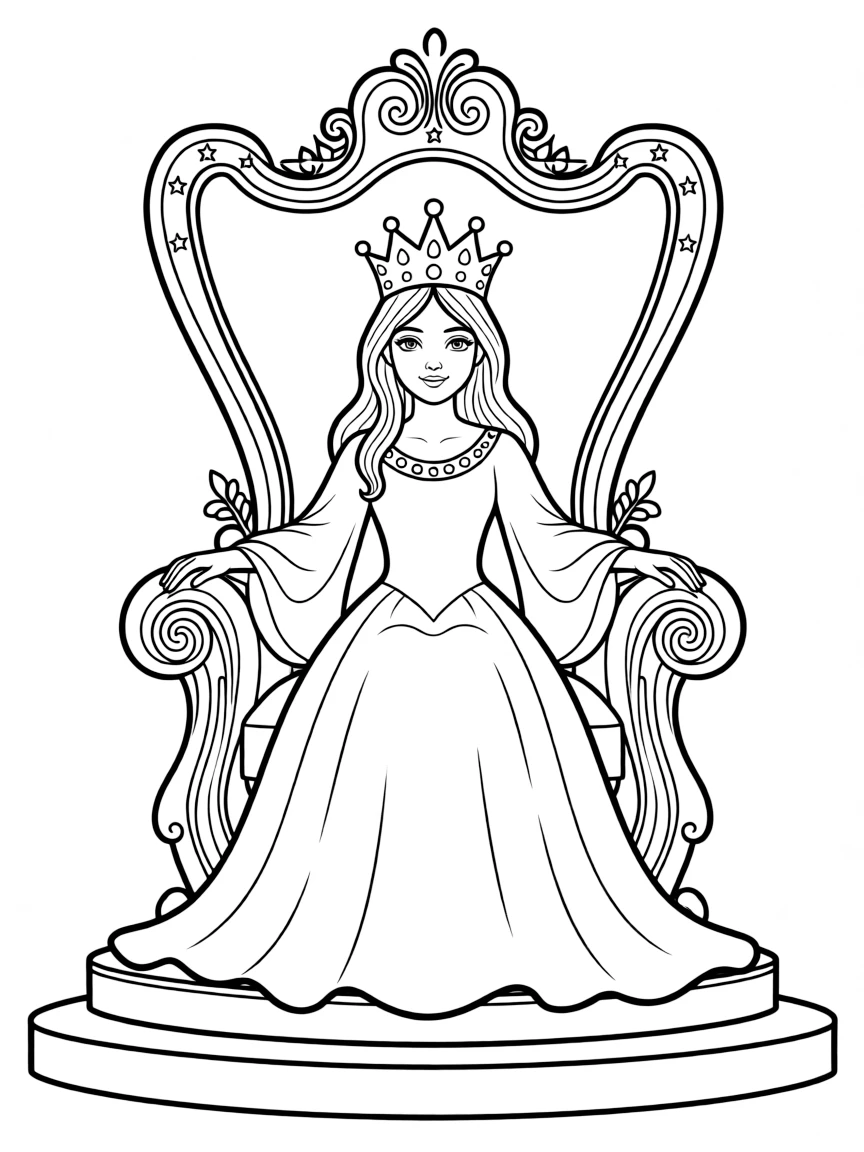 Kylie Jenner sitting on a throne with a crown.