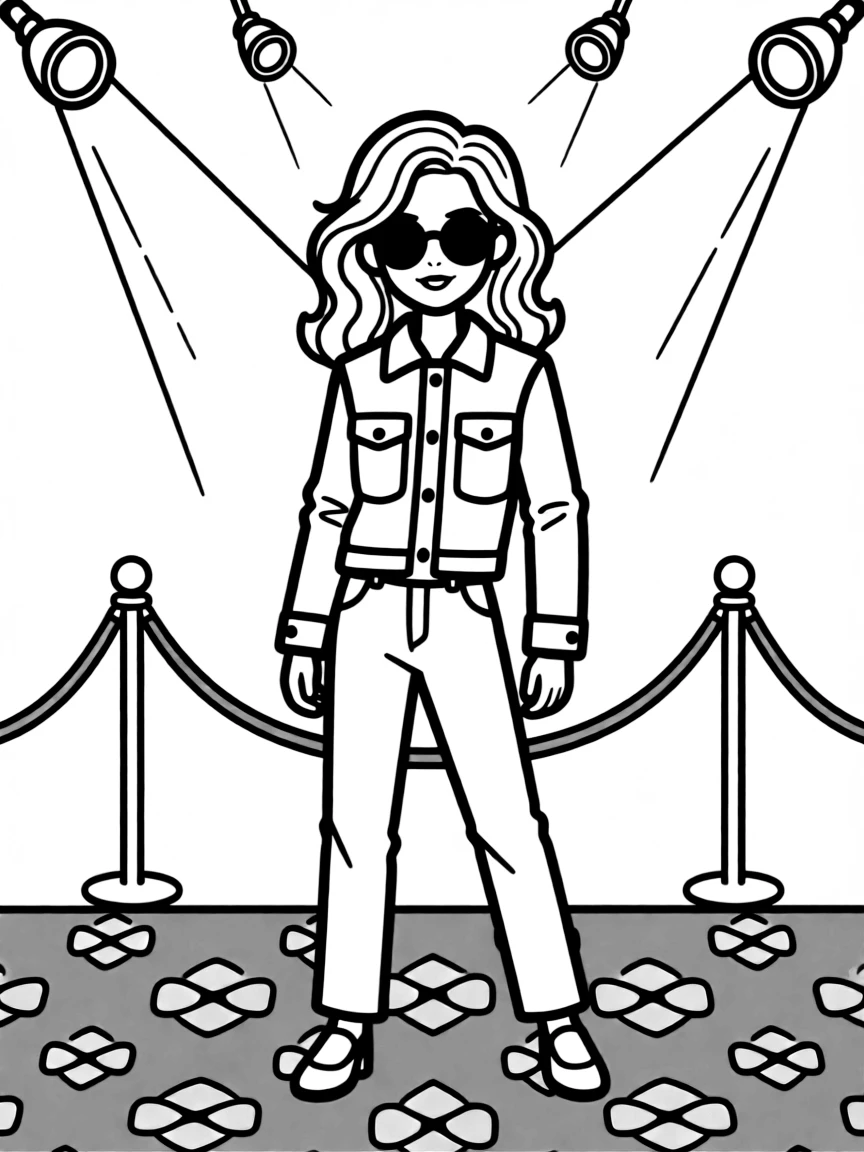 Zendaya posing with sunglasses and a cool outfit on the red carpet.