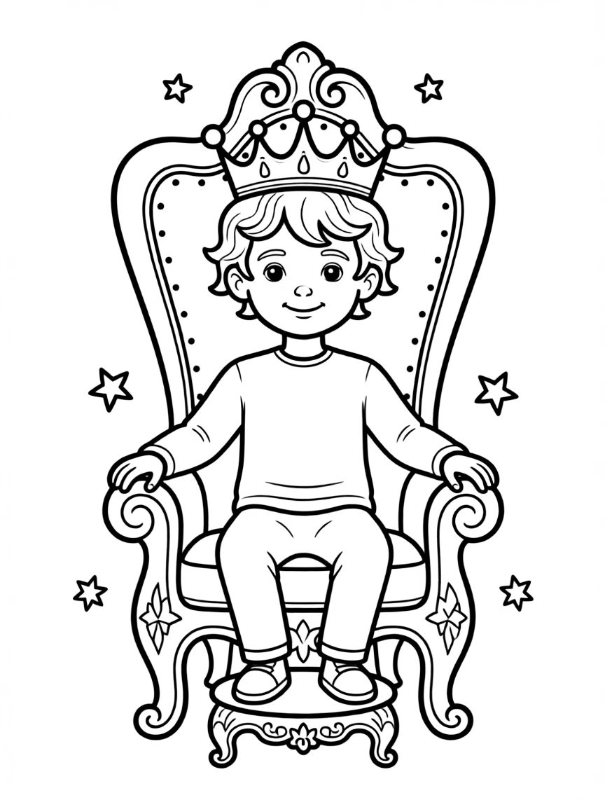 Timothée Chalamet sitting on a throne with a crown.