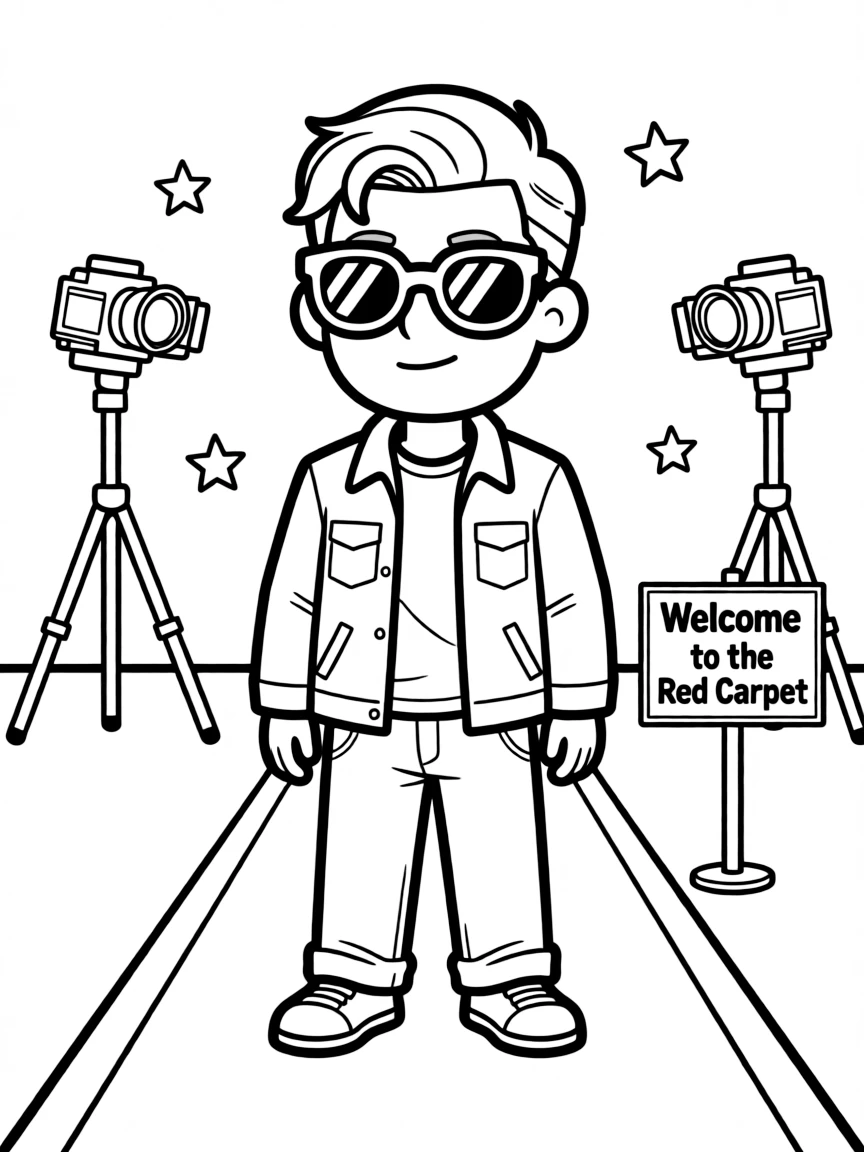 PewDiePie posing with sunglasses and a cool outfit on the red carpet.