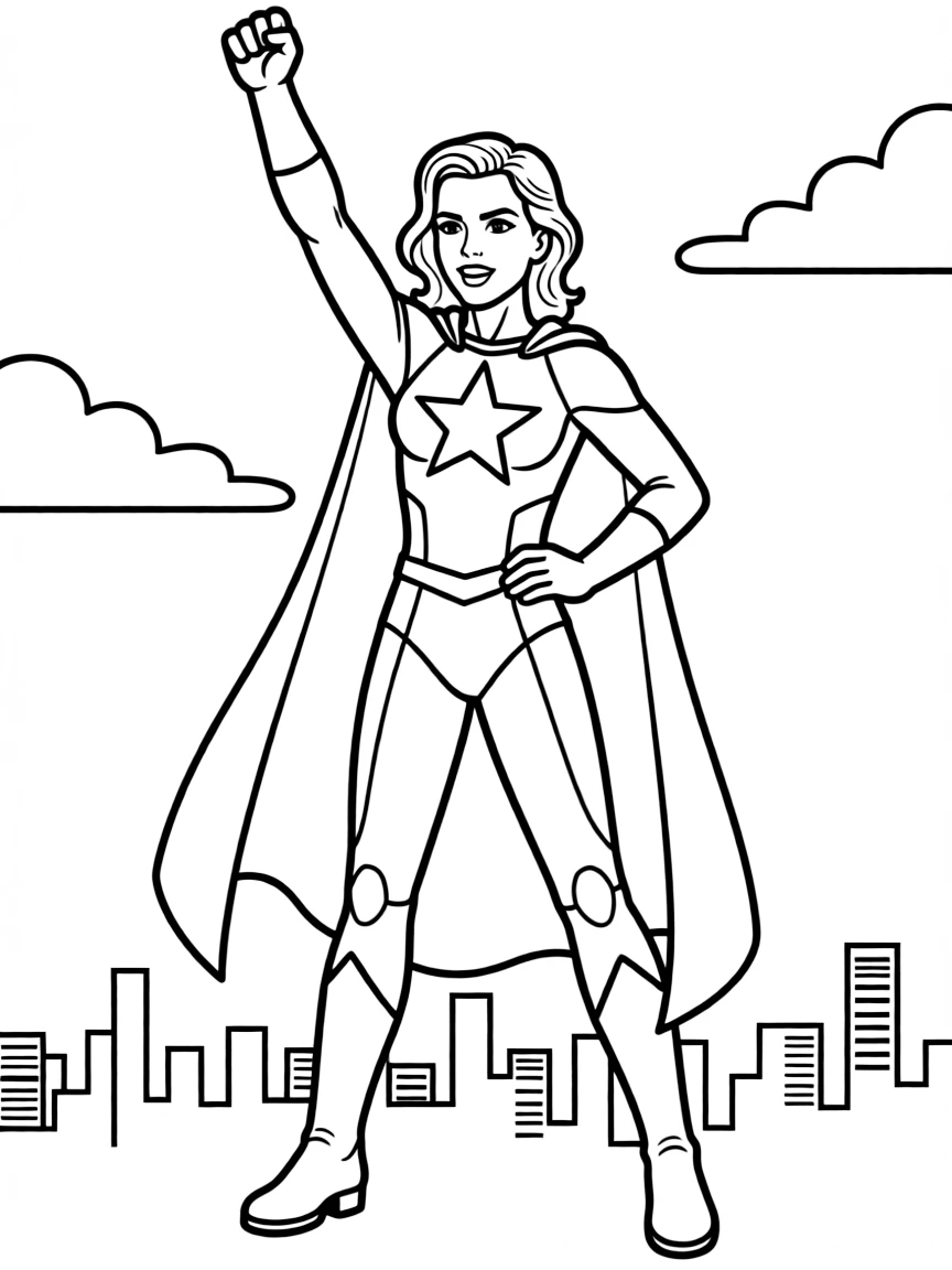 Emma Watson dressed as a superhero, ready to save the day.