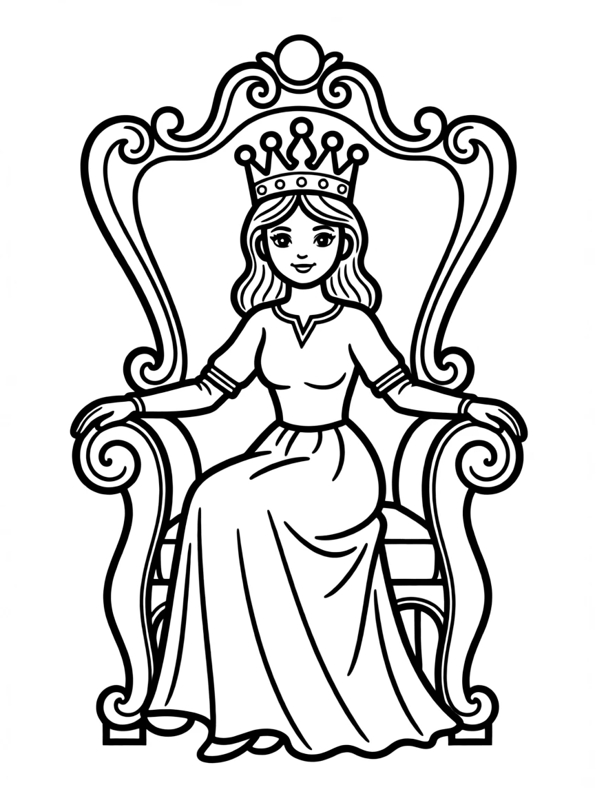 Dua Lipa sitting on a throne with a crown.