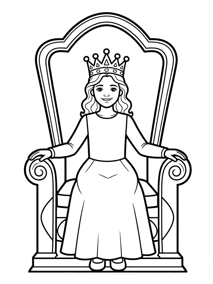 Millie Bobby Brown sitting on a throne with a crown.