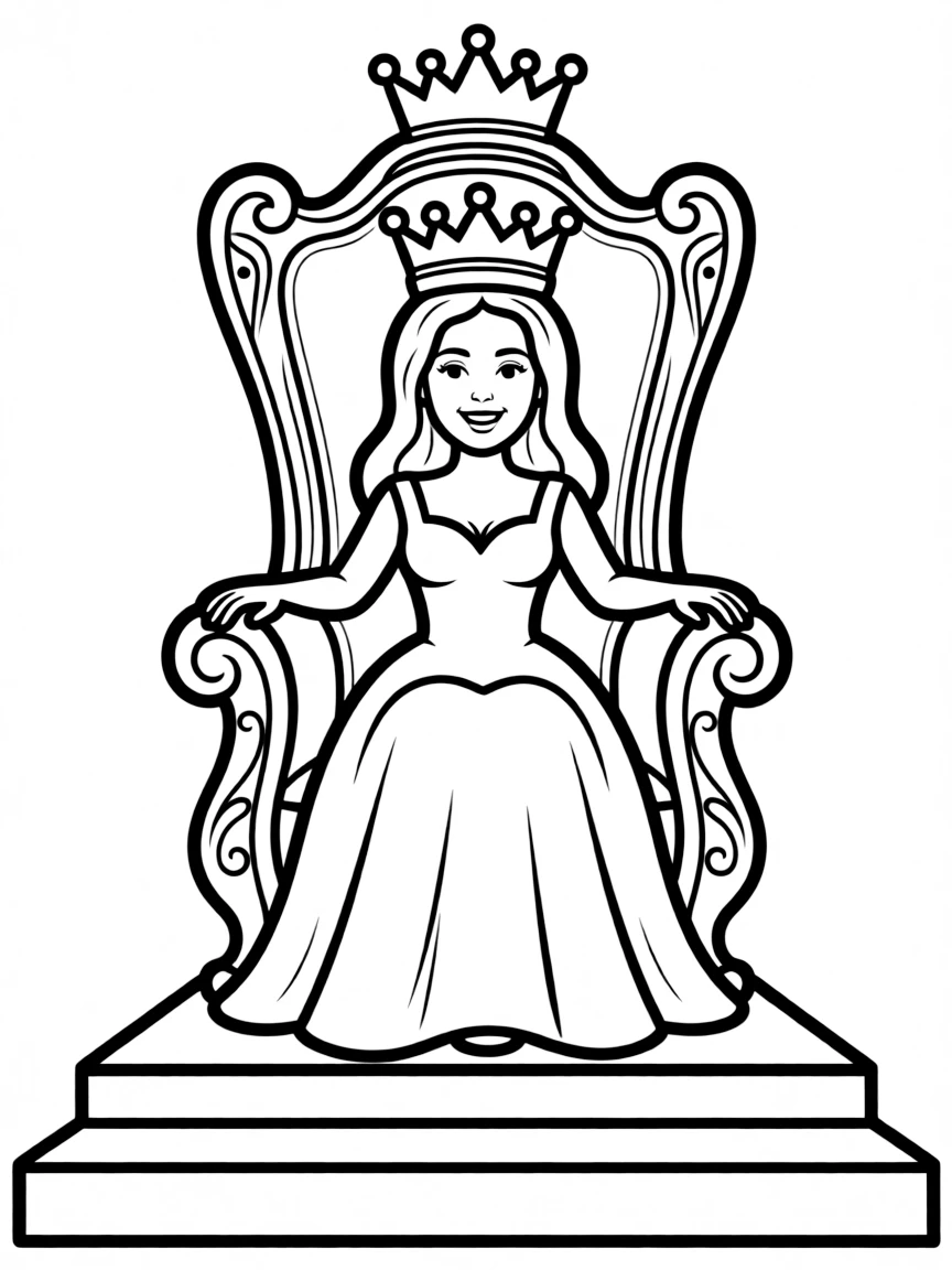 Lady Gaga sitting on a throne with a crown.
