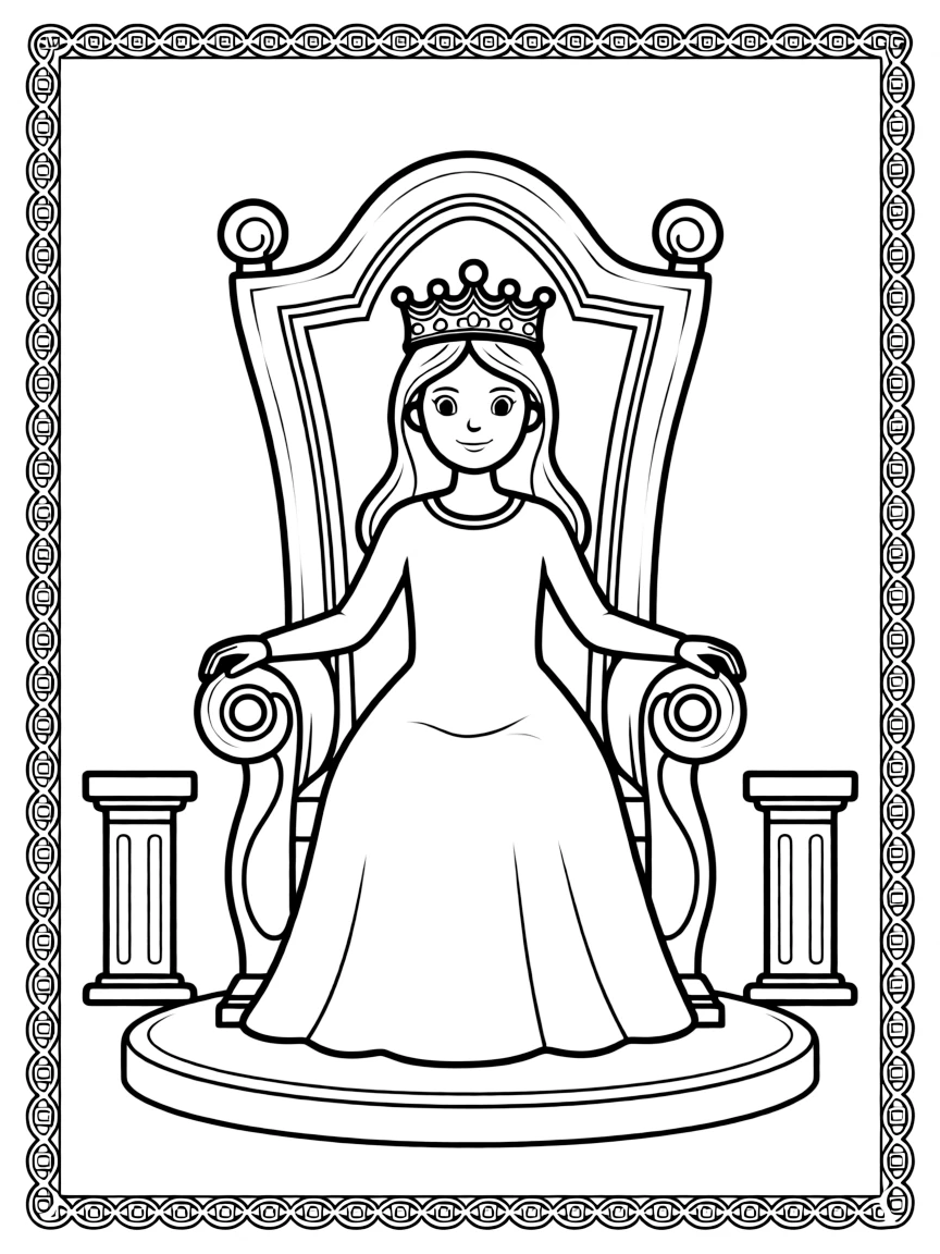 Angelina Jolie sitting on a throne with a crown.