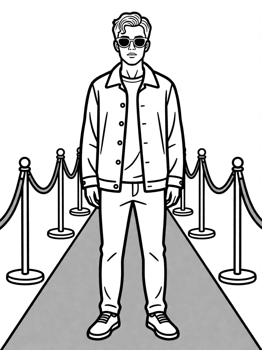 Post Malone posing with sunglasses and a cool outfit on the red carpet.