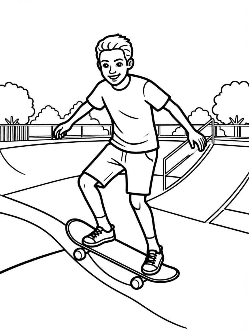 Neymar Jr. skateboarding at a skate park.