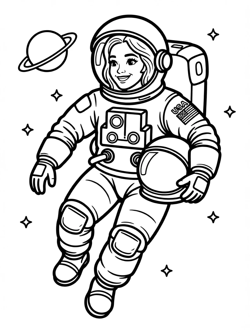 Jennifer Lopez exploring space in an astronaut suit.