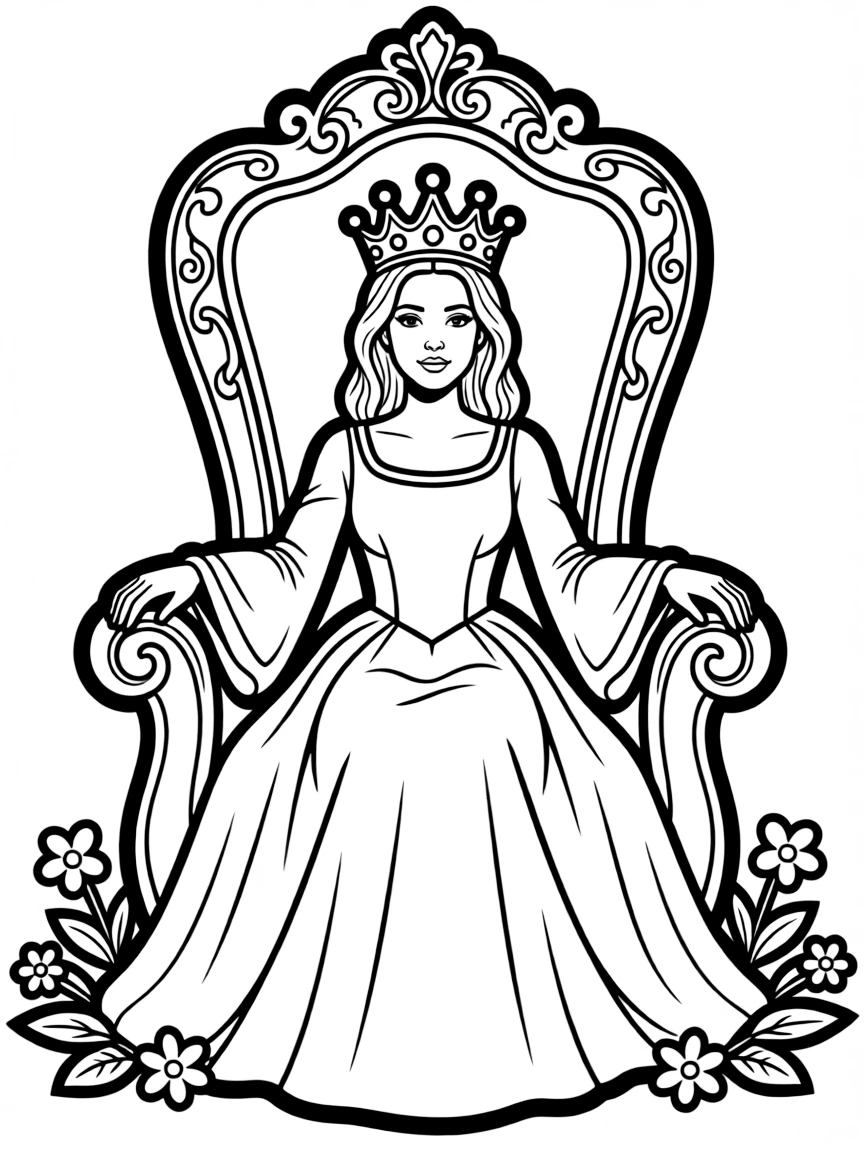 Katy Perry sitting on a throne with a crown.