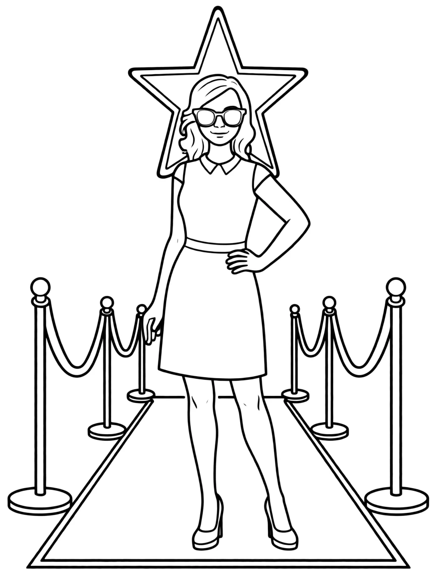 Taylor Swift posing with sunglasses and a cool outfit on the red carpet.