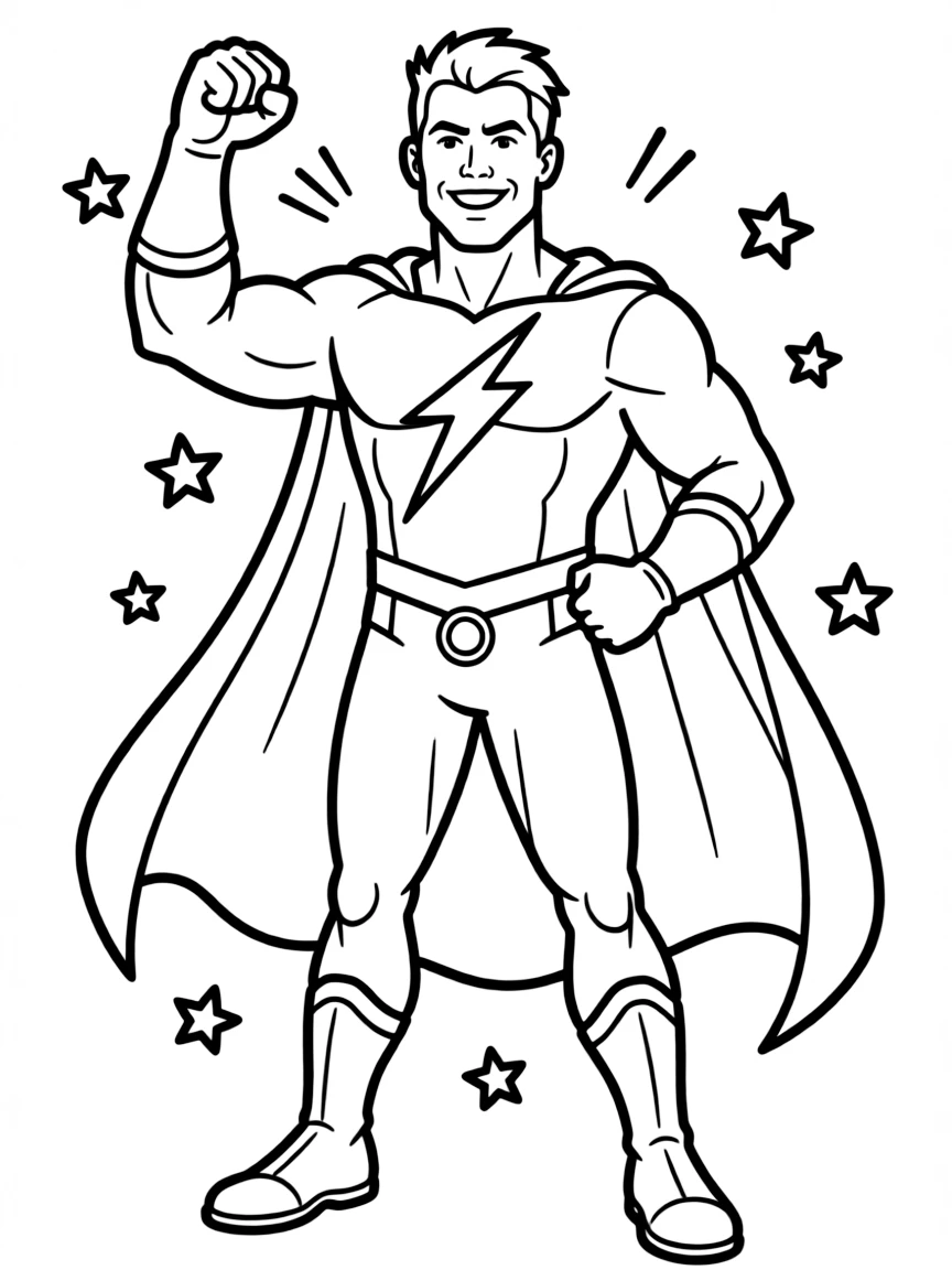 Dwayne Johnson dressed as a superhero, ready to save the day.