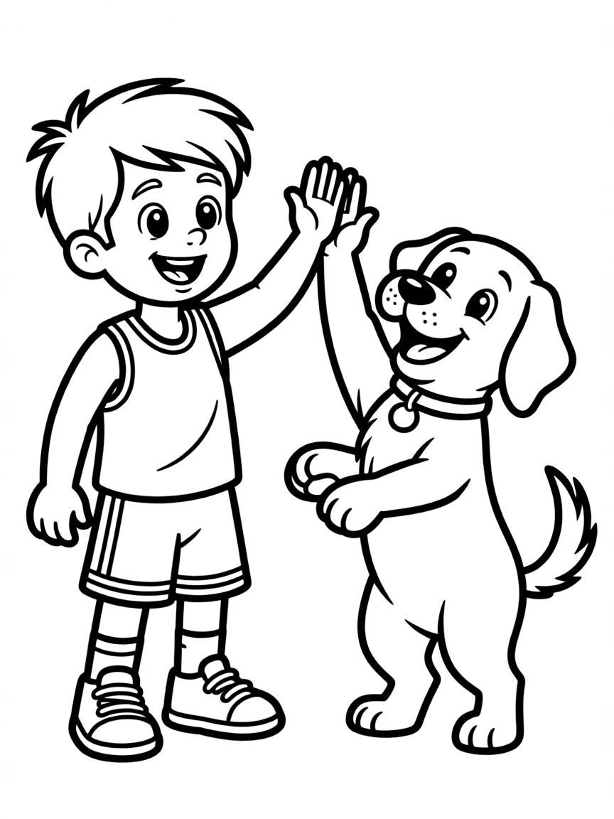 Stephen Curry giving a high five to a cartoon animal friend.