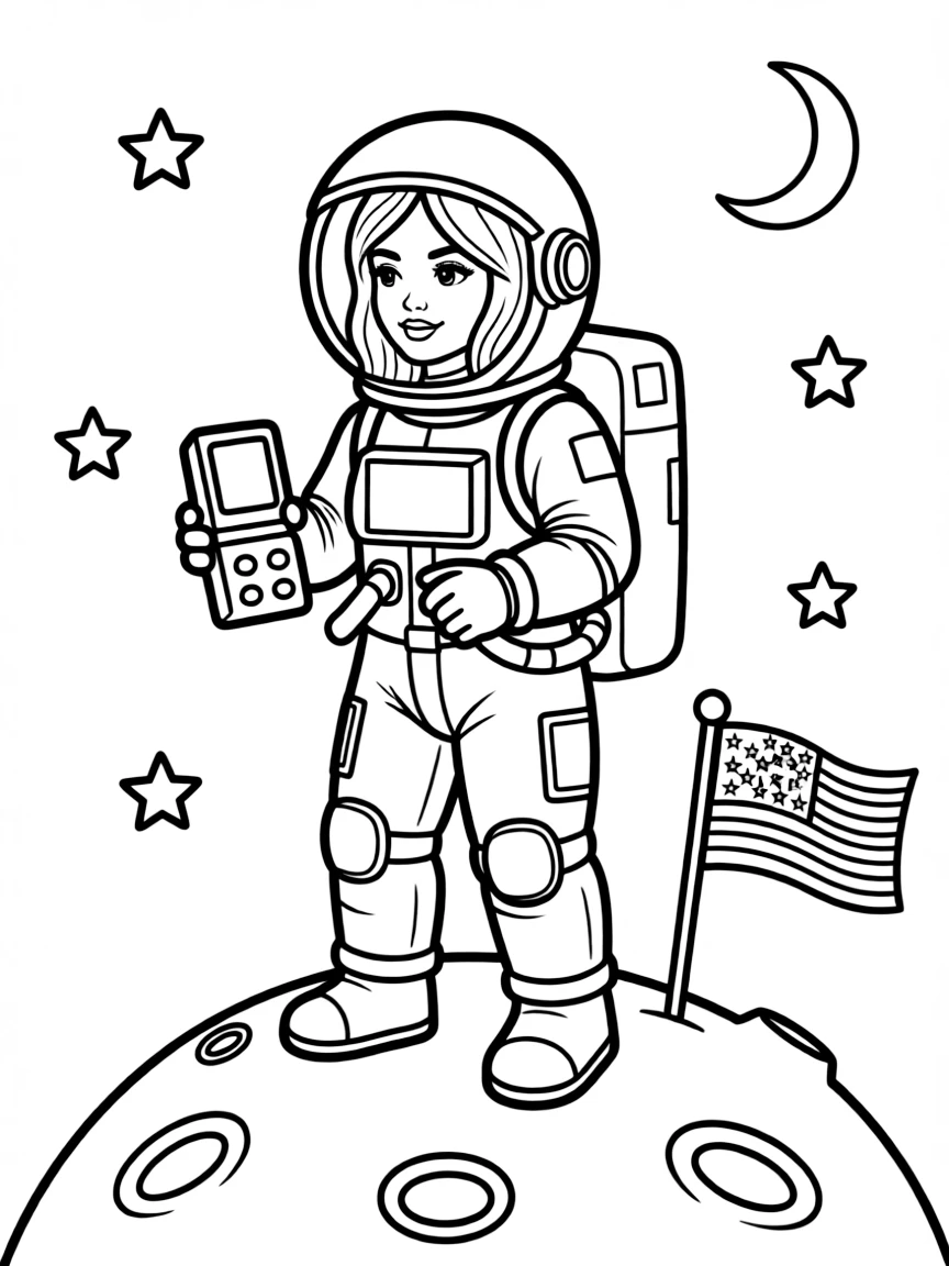 Jennifer Lopez exploring space in an astronaut suit.