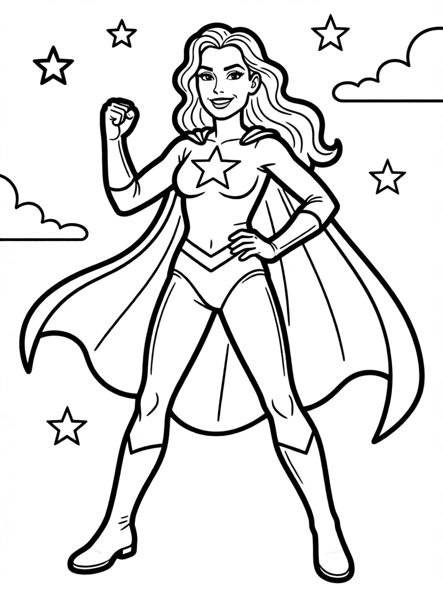 Angelina Jolie dressed as a superhero, ready to save the day.