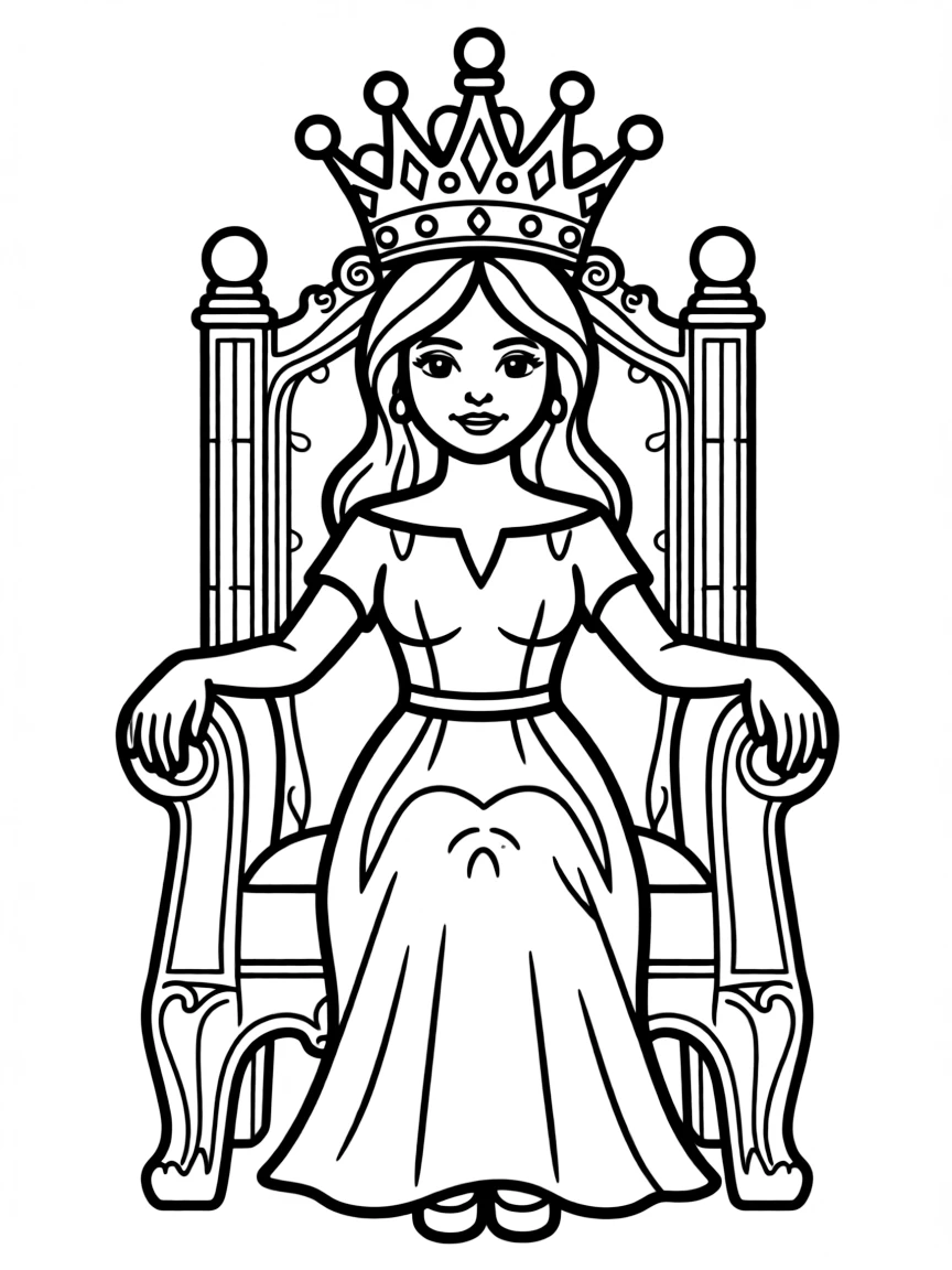 Selena Gomez sitting on a throne with a crown.