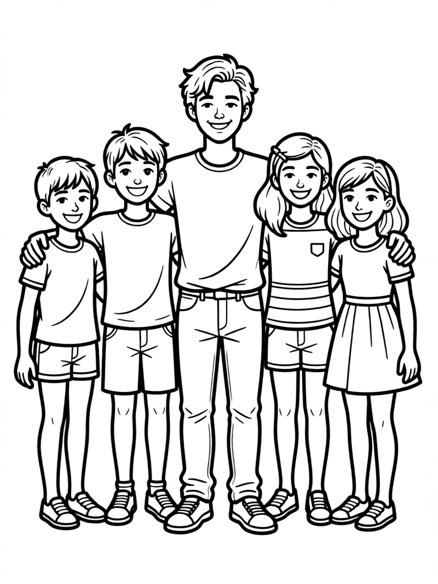 Timothée Chalamet posing with cartoon versions of their fans.