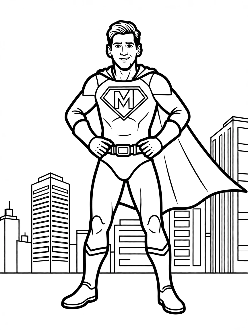 Lionel Messi dressed as a superhero, ready to save the day.