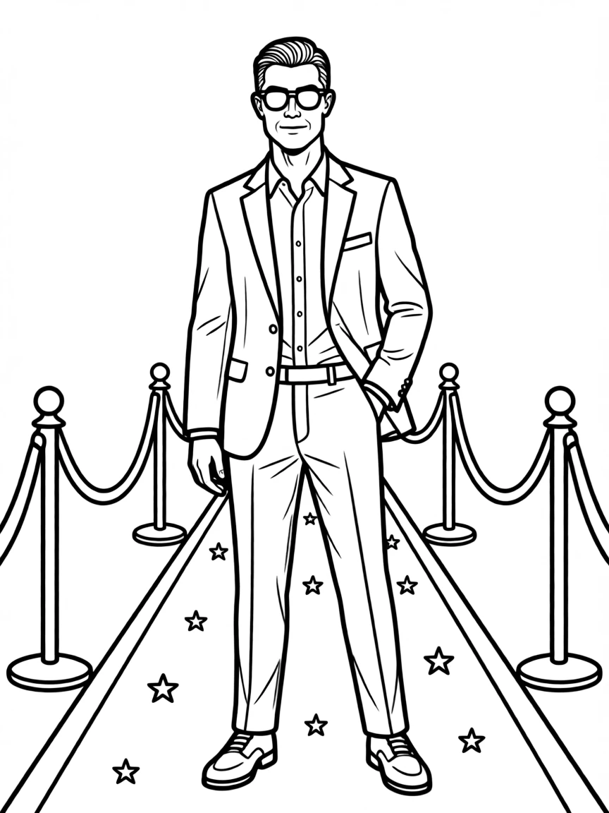 Cristiano Ronaldo posing with sunglasses and a cool outfit on the red carpet.