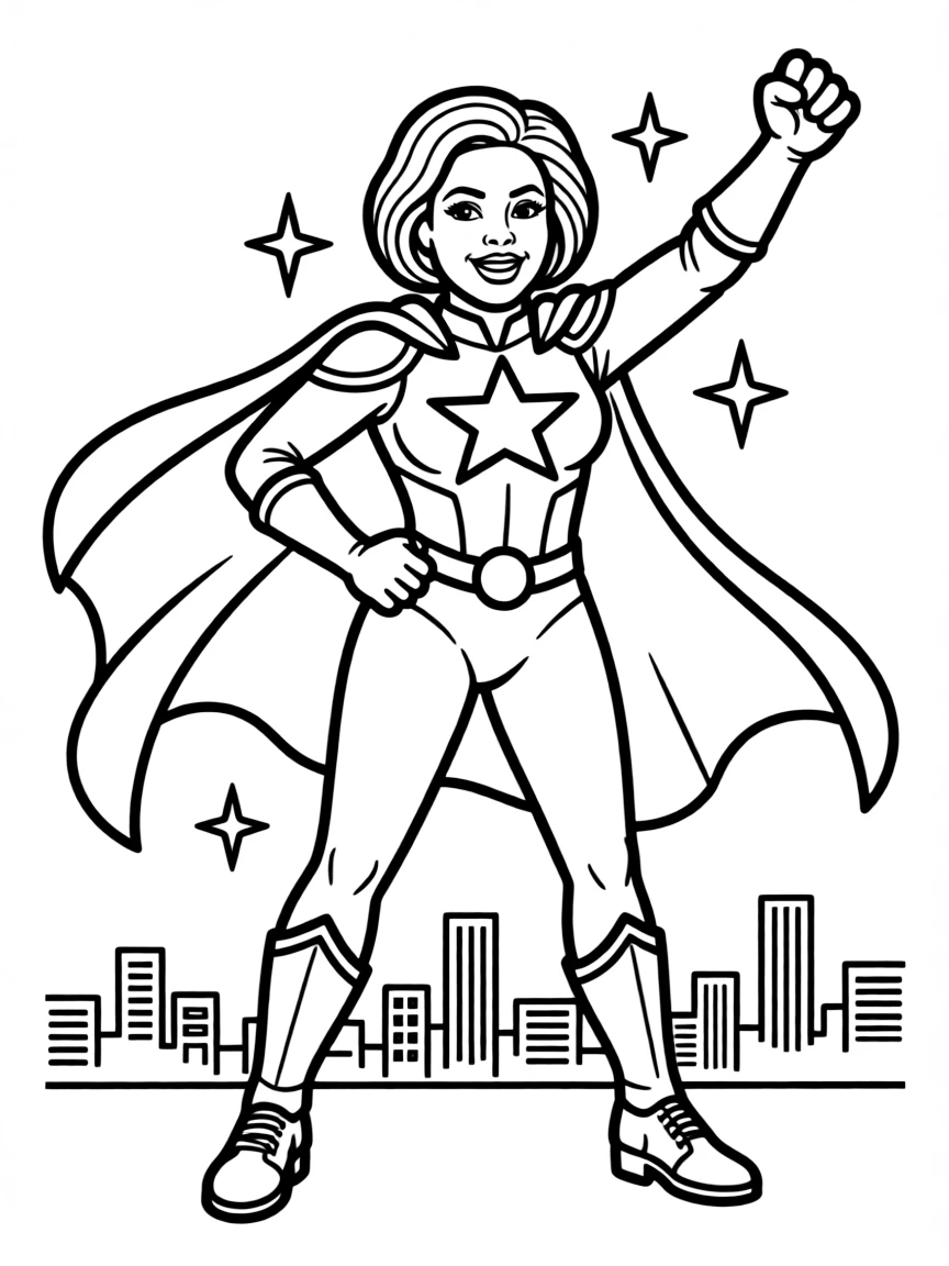Oprah Winfrey dressed as a superhero, ready to save the day.
