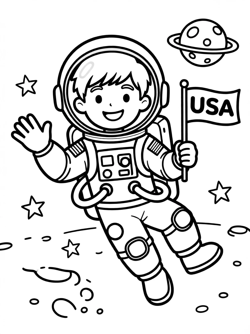 Justin Bieber exploring space in an astronaut suit.