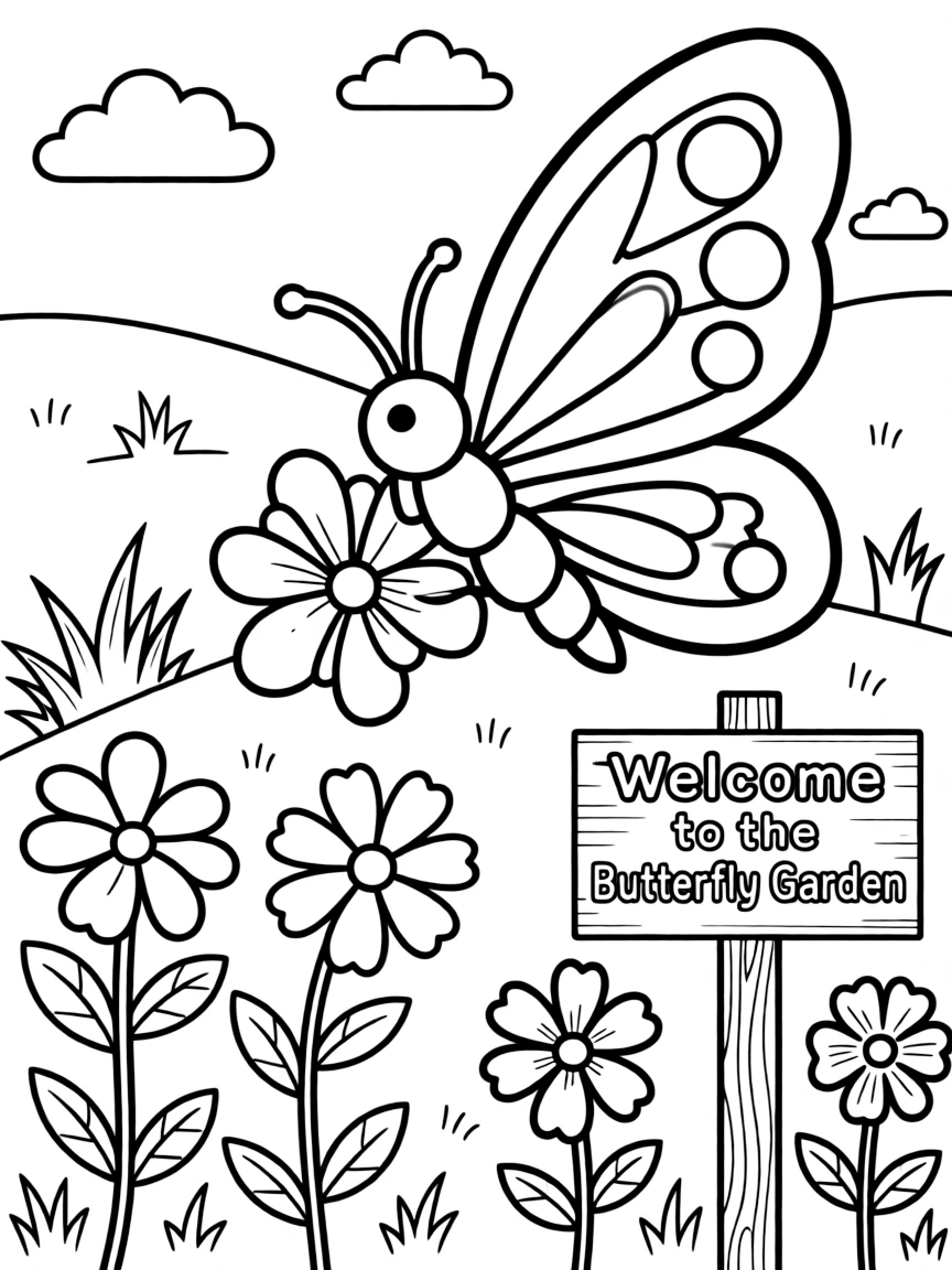 Butterfly in a garden