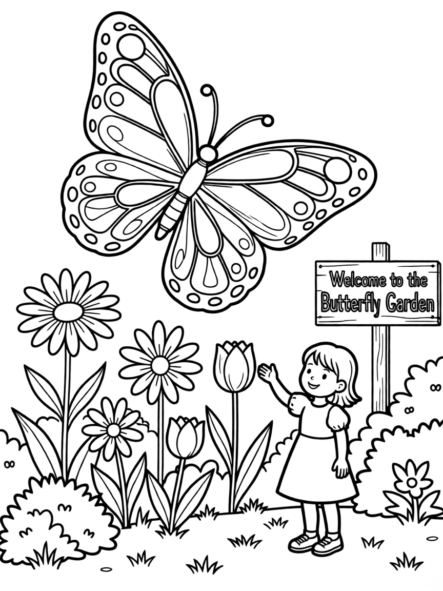 Butterfly in a garden