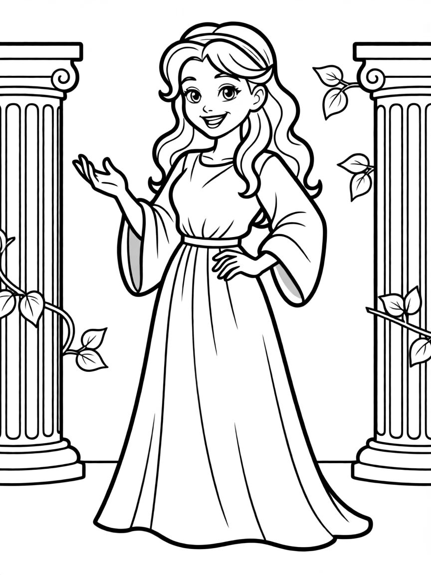 Megara looking sassy and independent, with a charming smile.