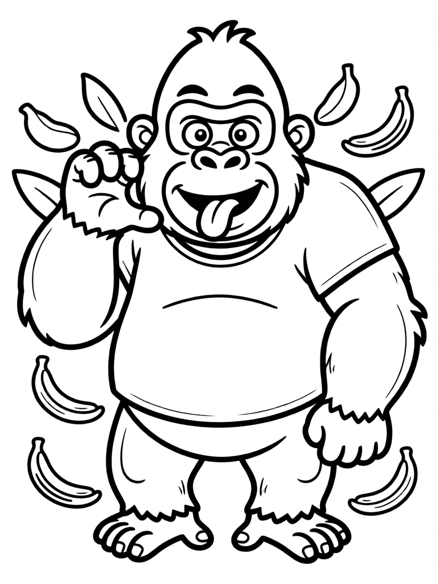 Terk the gorilla making a funny face.