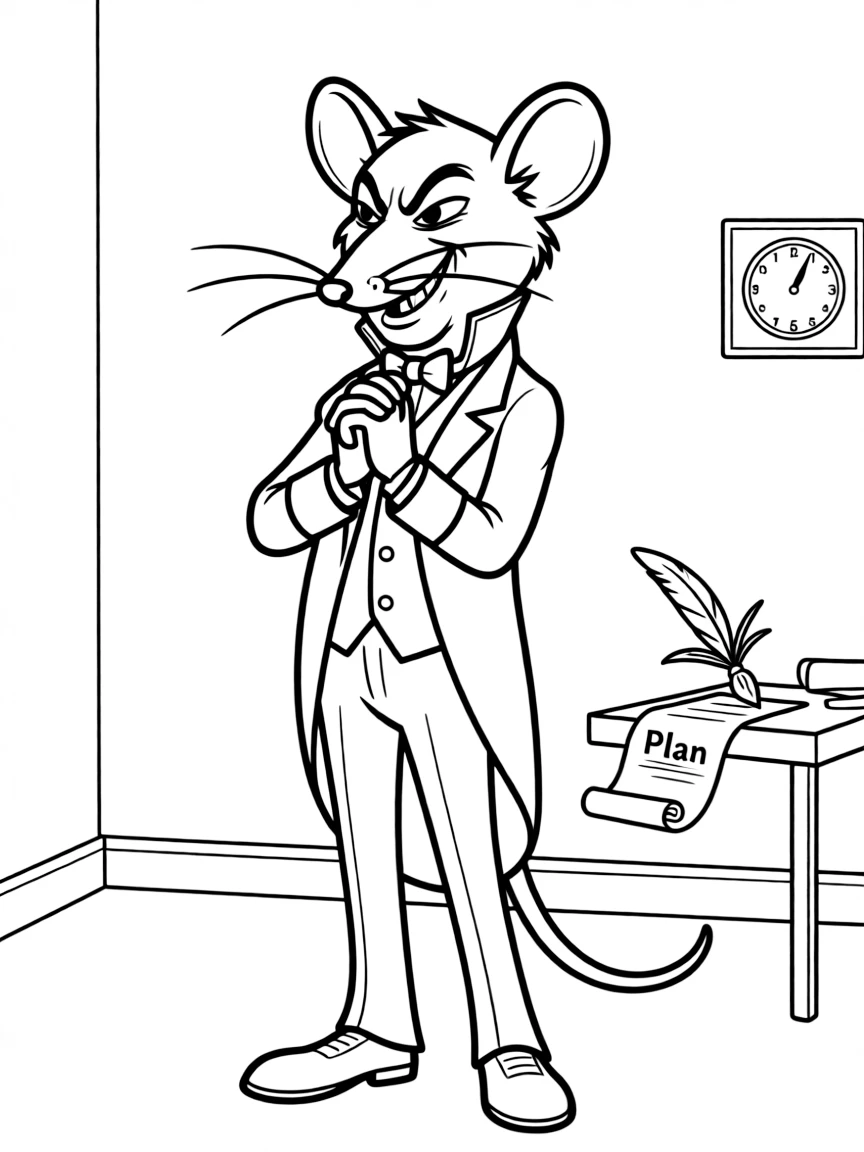 Professor Ratigan looking devious and planning his next move.
