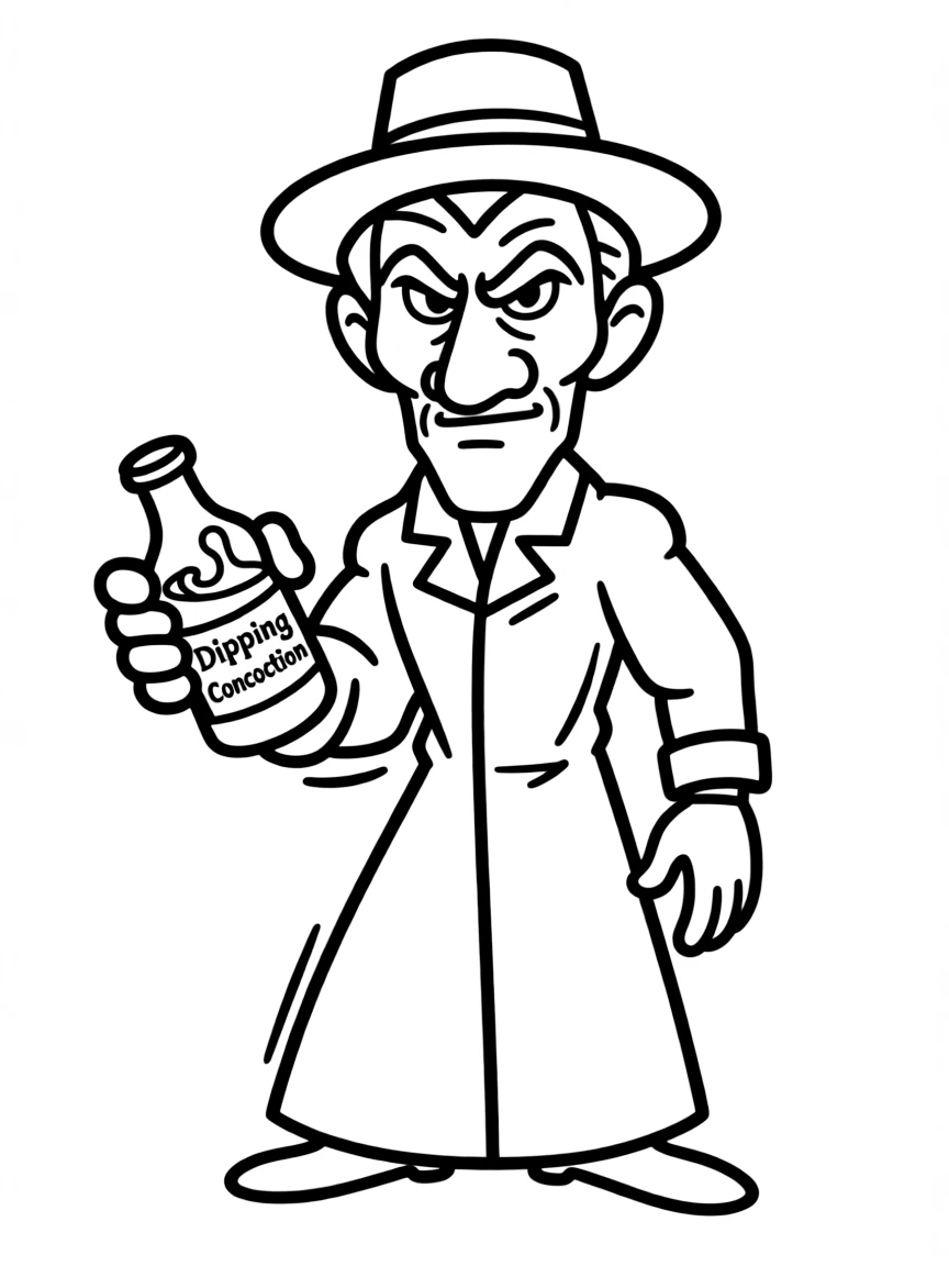 Judge Doom looking sinister, with his dipping concoction.