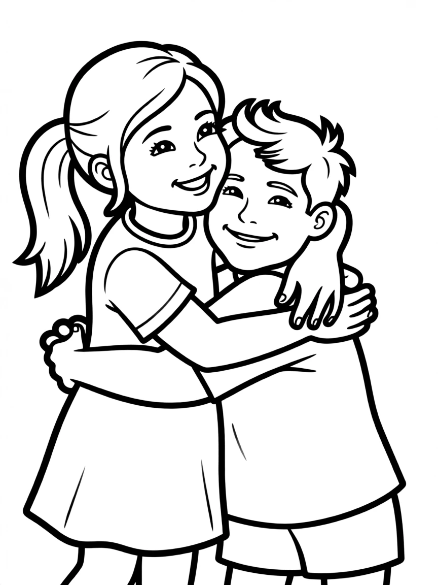 Jenny Foxworth hugging Oliver, looking kind.