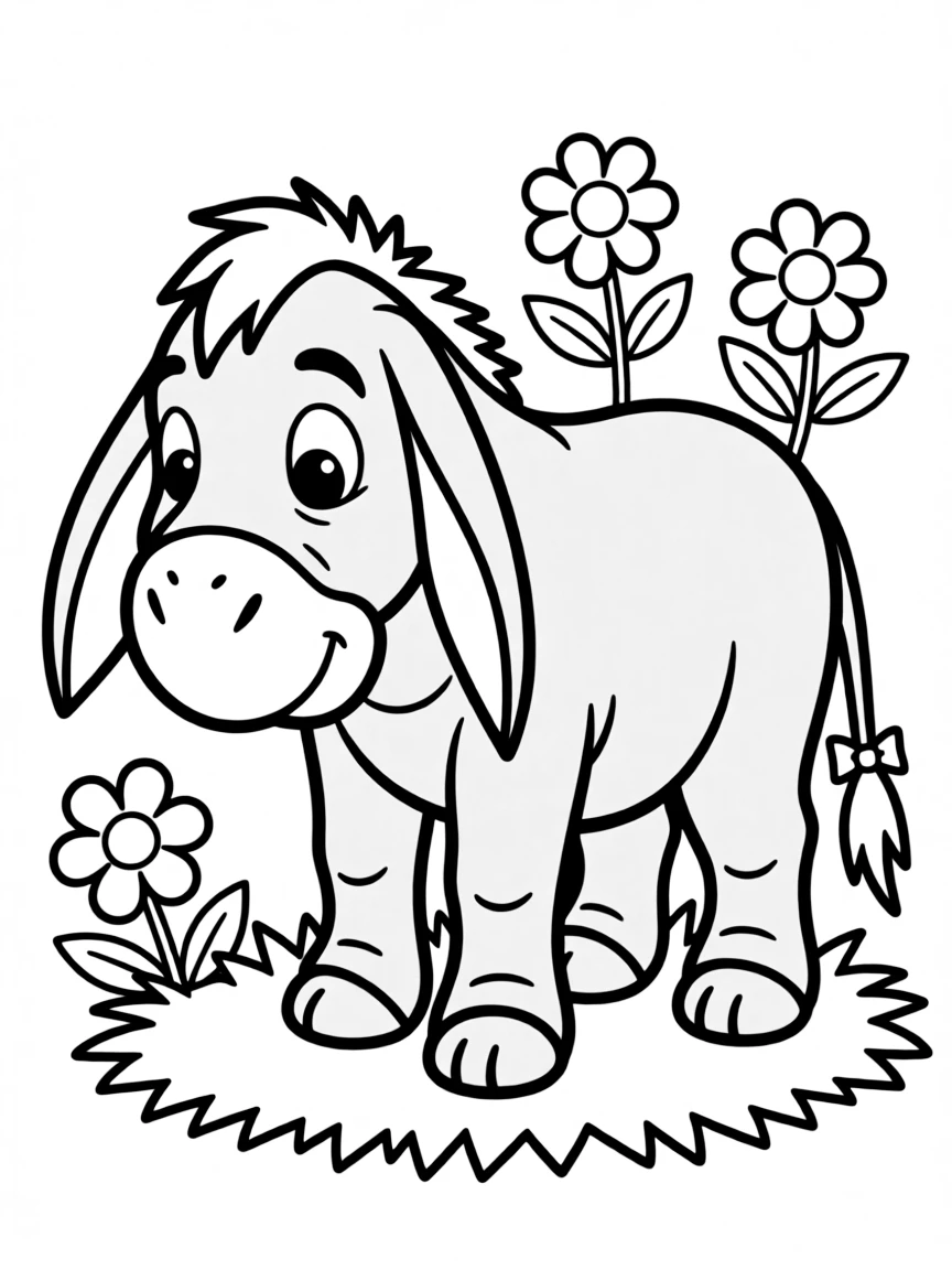 Eeyore looking gloomy but lovable.