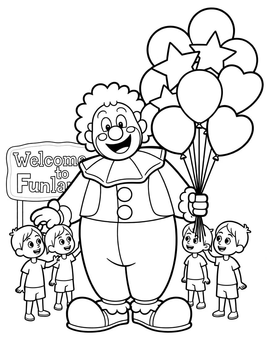 The Subconscious from Inside Out, with a giant clown.