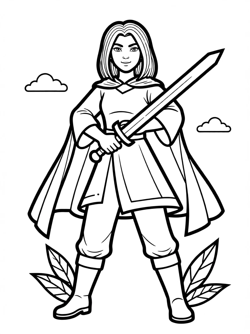 Raya from Raya and the Last Dragon, holding her sword.