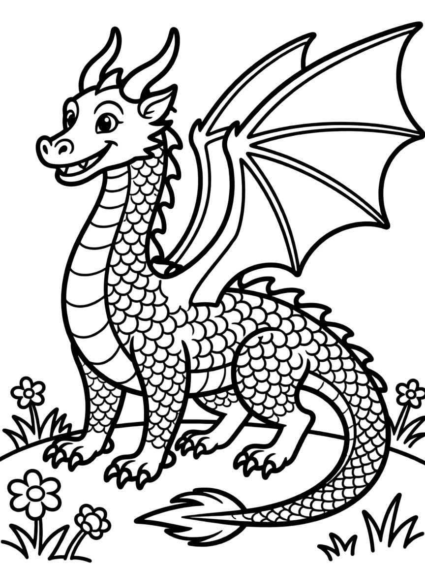 Sisu the dragon looking majestic and powerful.