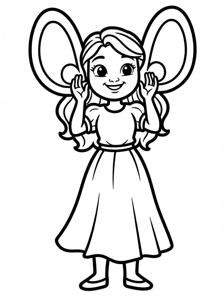 Dolores Madrigal listening intently, with her big ears.