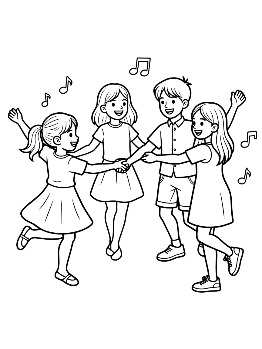 Meilin Lee as a human, dancing with her friends.