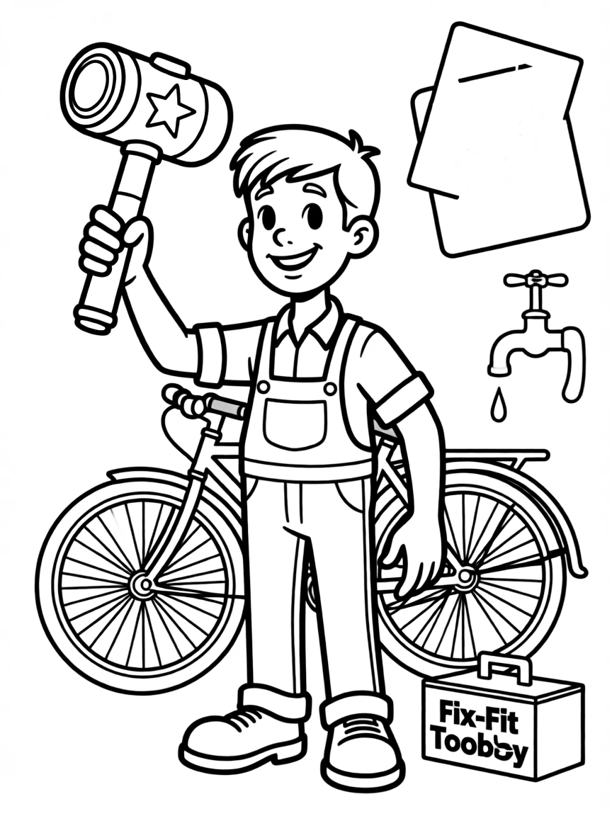 Fix-It Felix Jr. fixing things with his magic hammer.