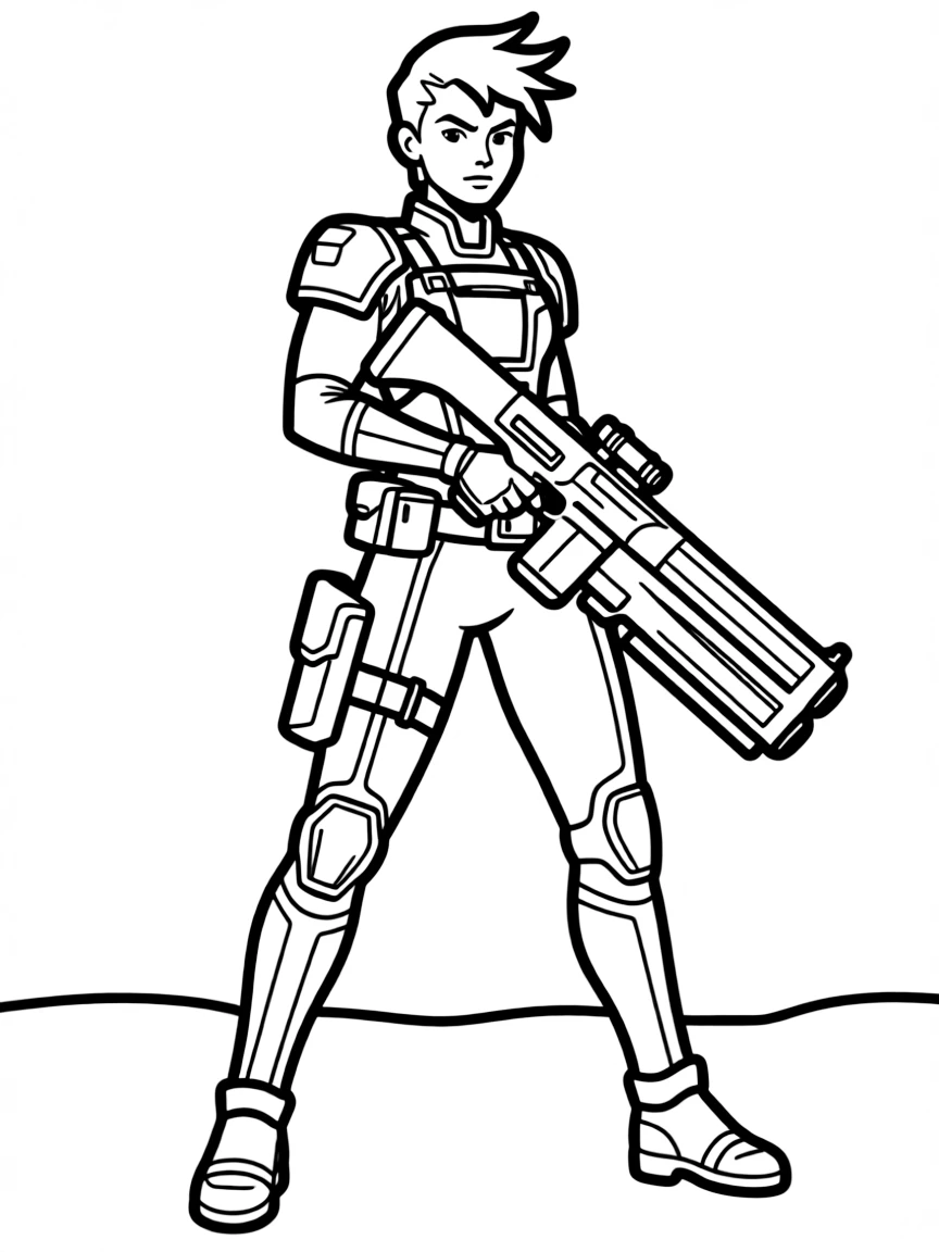Sergeant Calhoun looking tough and ready for battle.