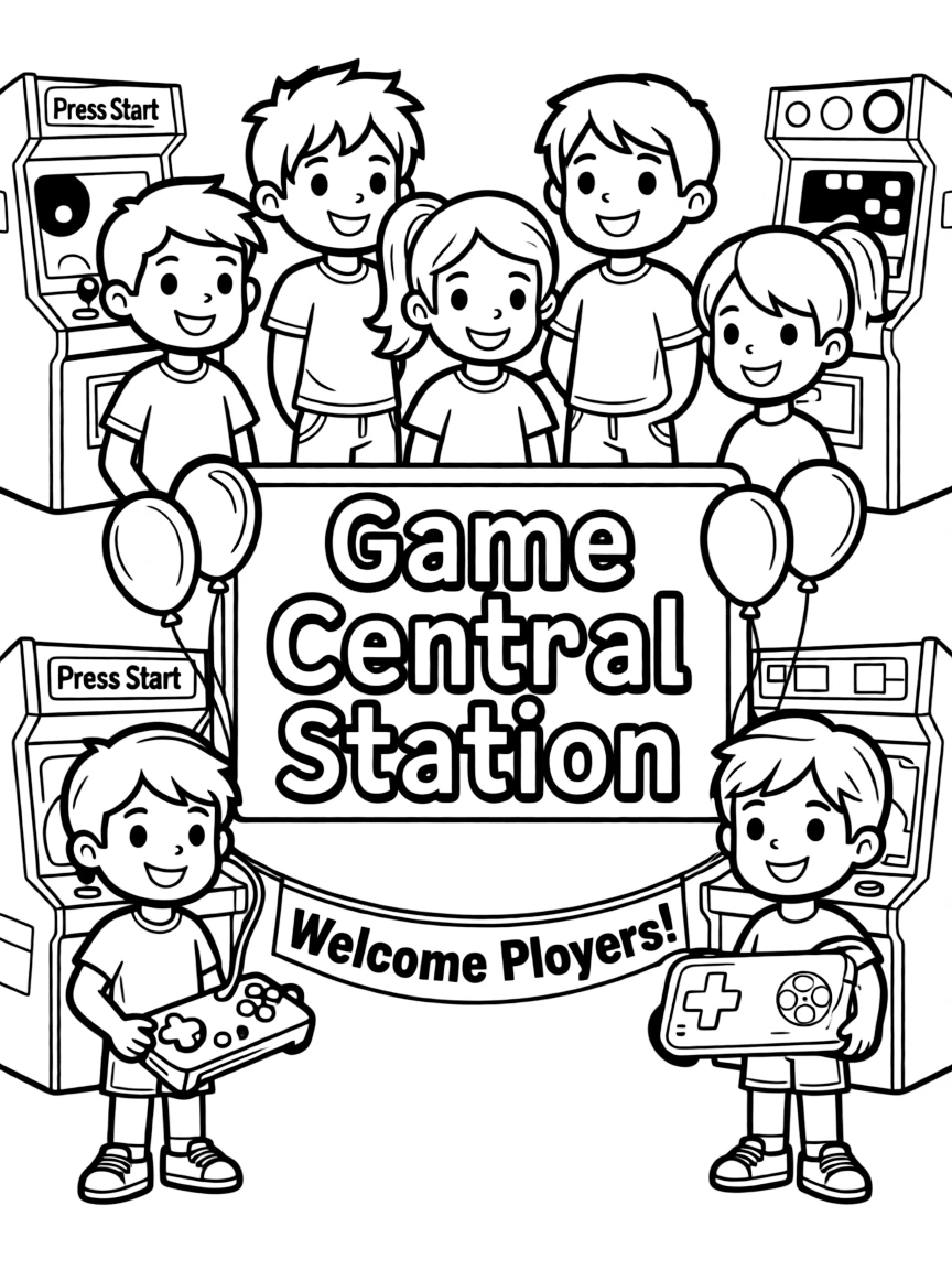 The "Game Central Station" with all the game characters.