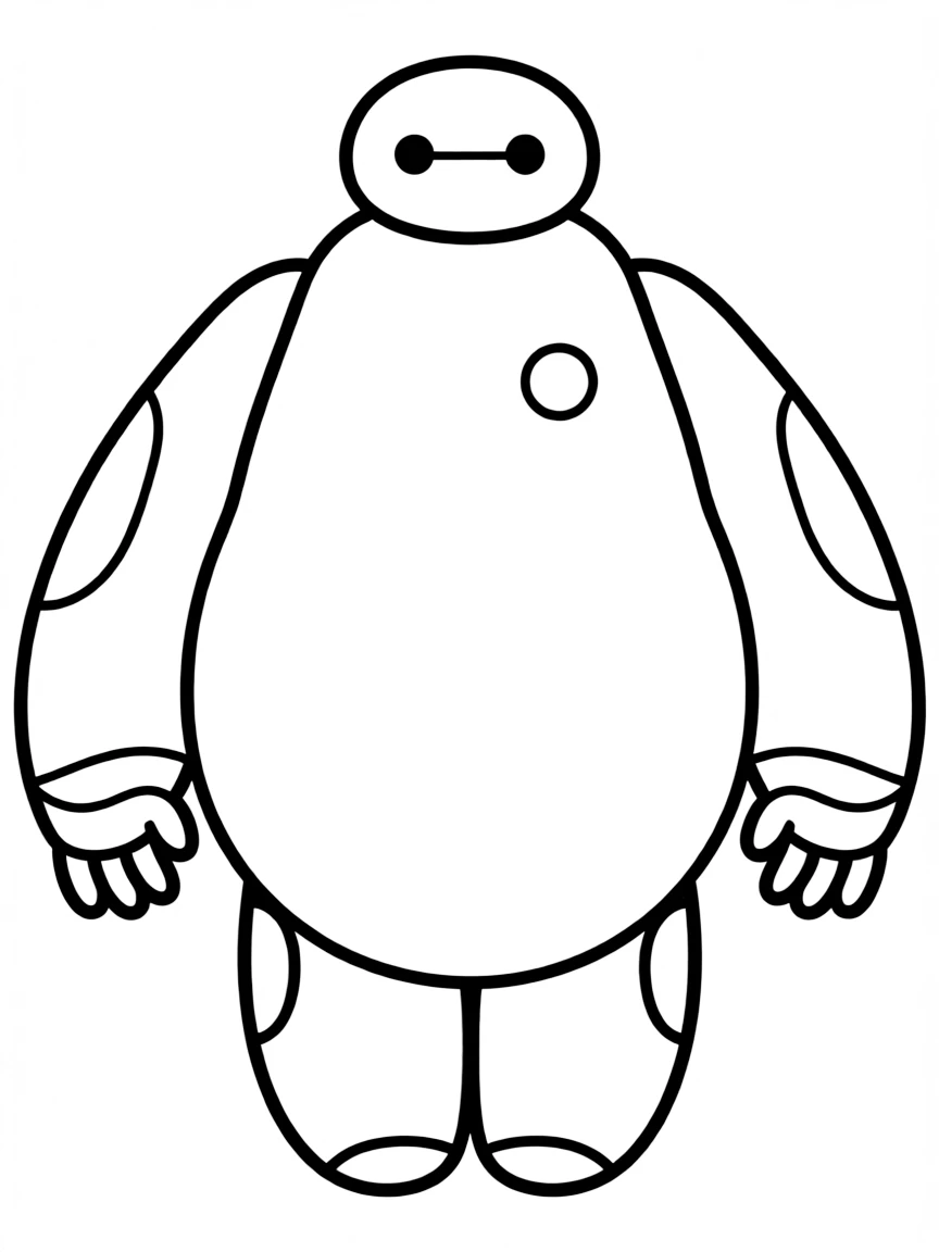 Baymax in his white healthcare companion form, looking gentle.