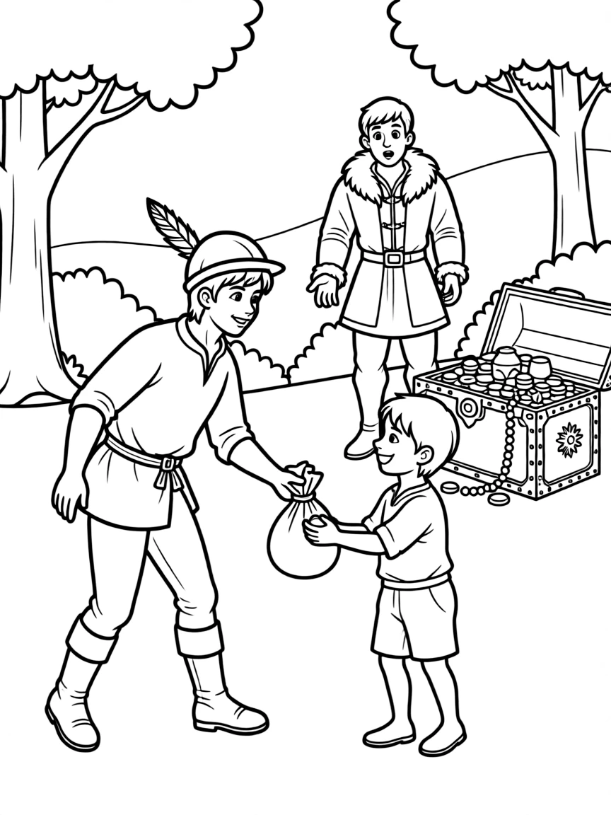 Robin Hood stealing from the rich to give to the poor.