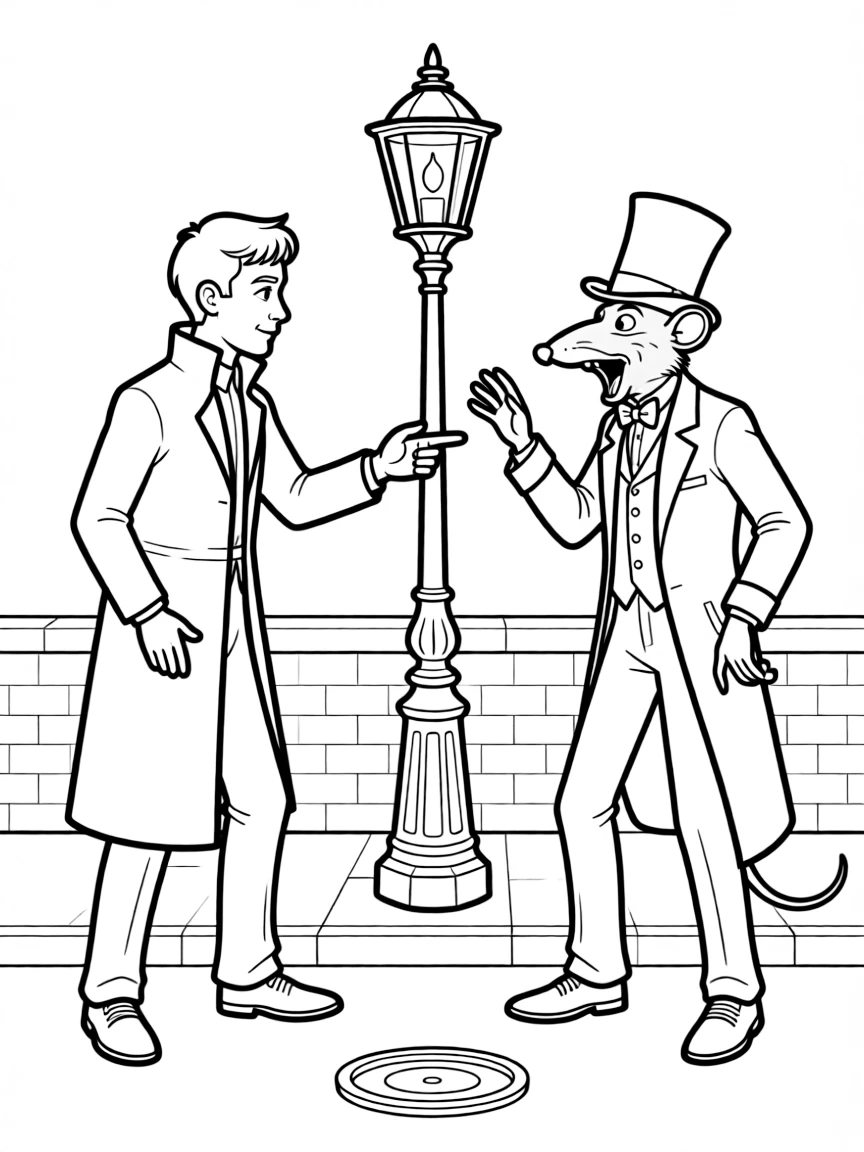 Basil and Professor Ratigan in a dramatic confrontation.