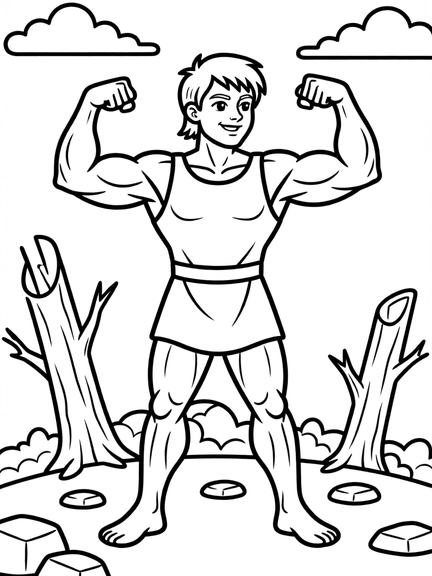 Hercules showing off his super strength.