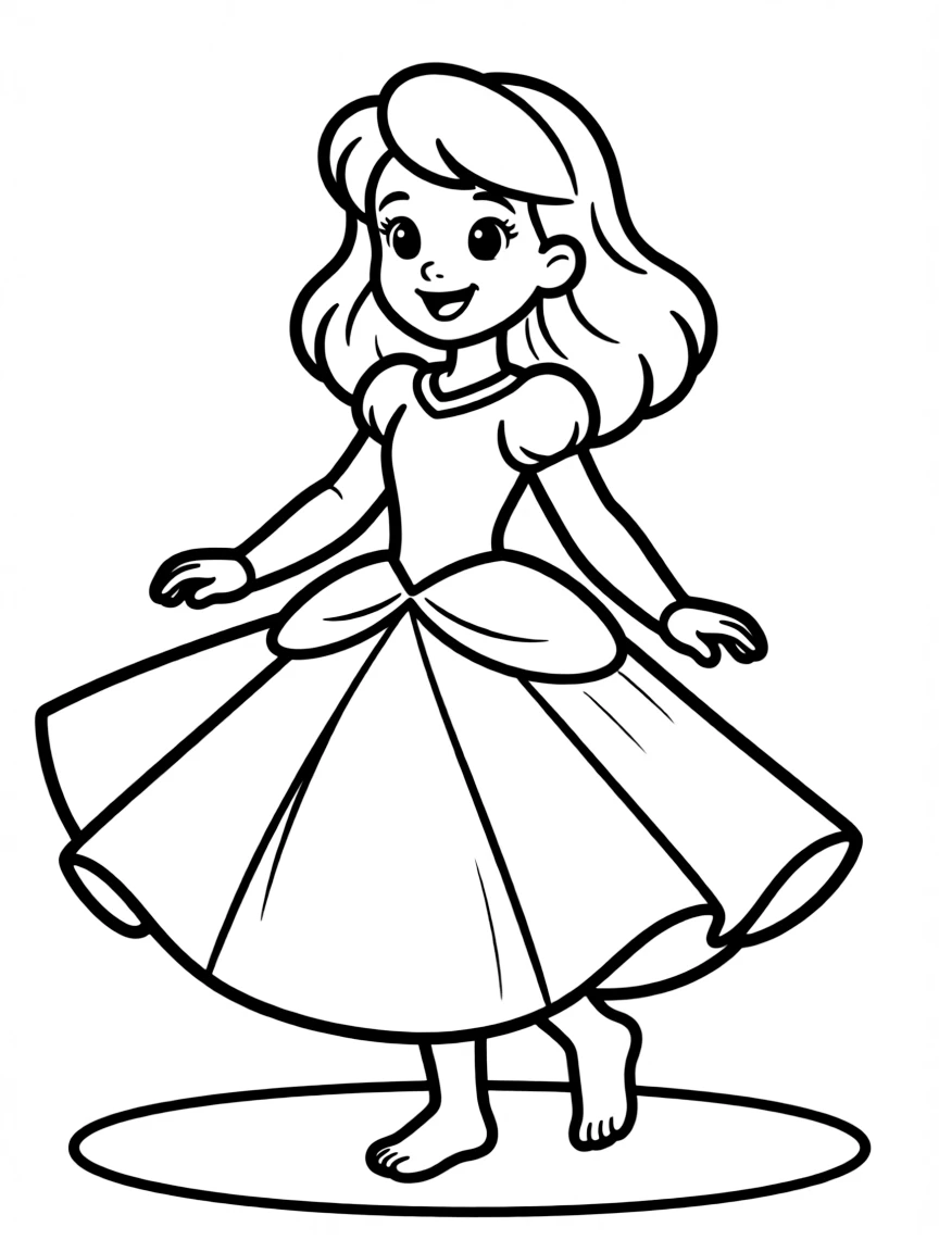 Aurora spinning around in her beautiful dress.