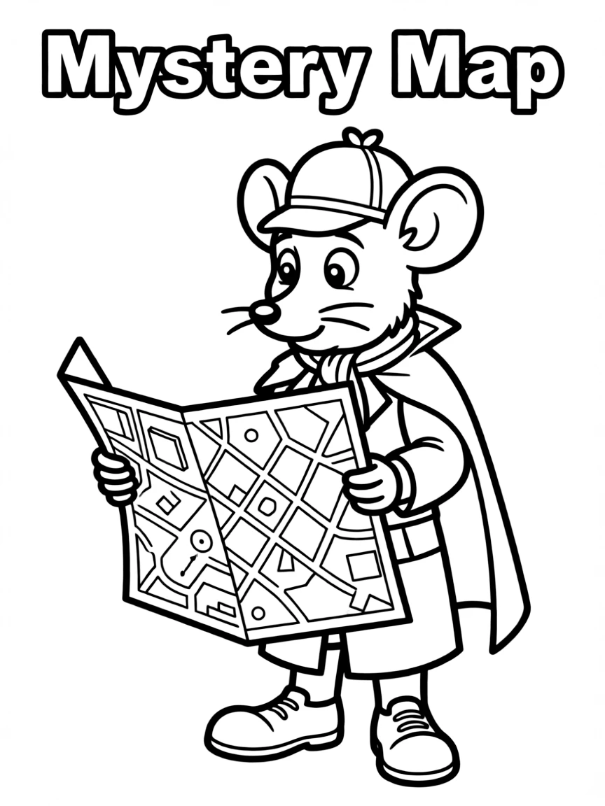 Basil of Baker Street looking at a complex map.